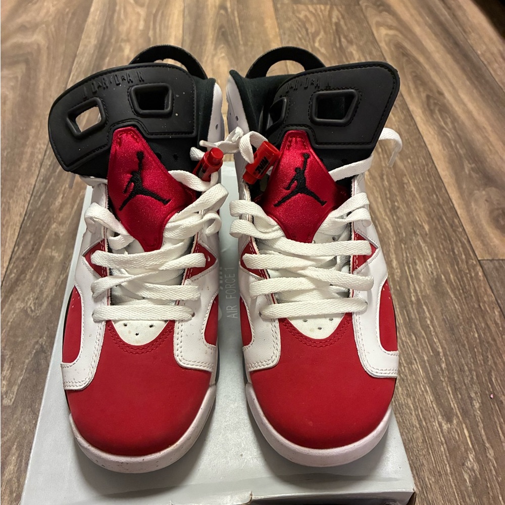 Jordan Kids Red and White Sneakers